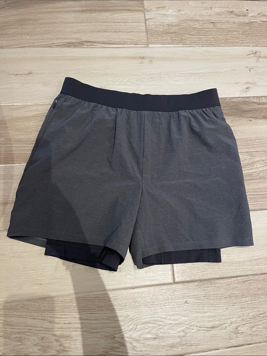 Other - Men's Athletic Double-Layer Gray Shorts